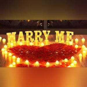 Marry me light up letters